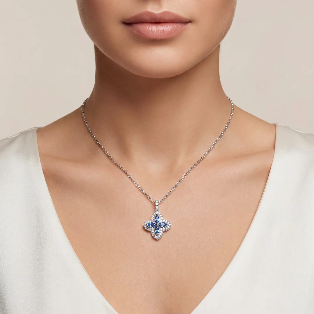 Blue Clover Icon Pendant - Image 3
