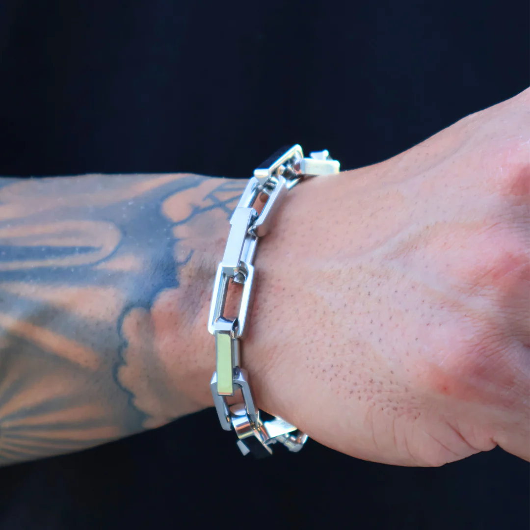 Boxed Anchor Bracelet (Silver) - 10mm - Image 6