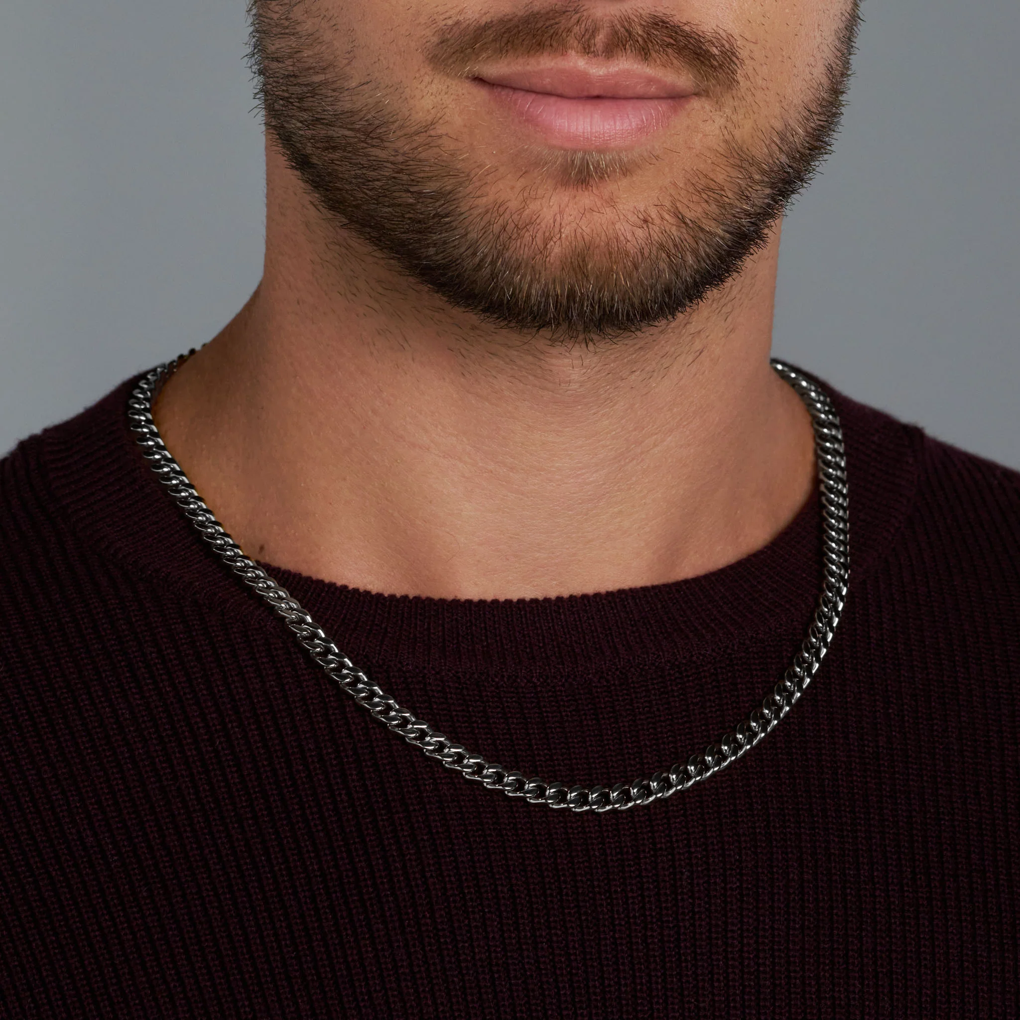 Cuban Link Chain (Silver) - 5mm - Image 5