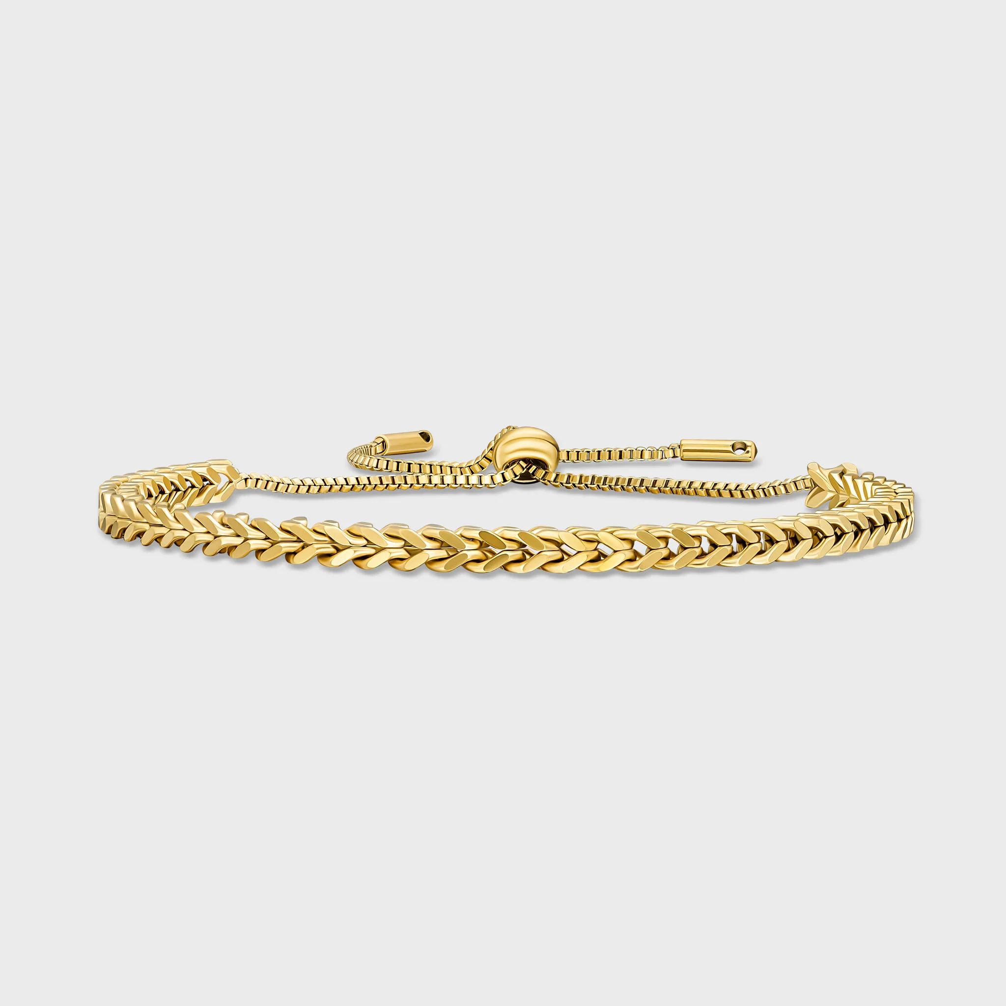 Franco Chain + Bracelet (Gold) - 3mm - Image 4