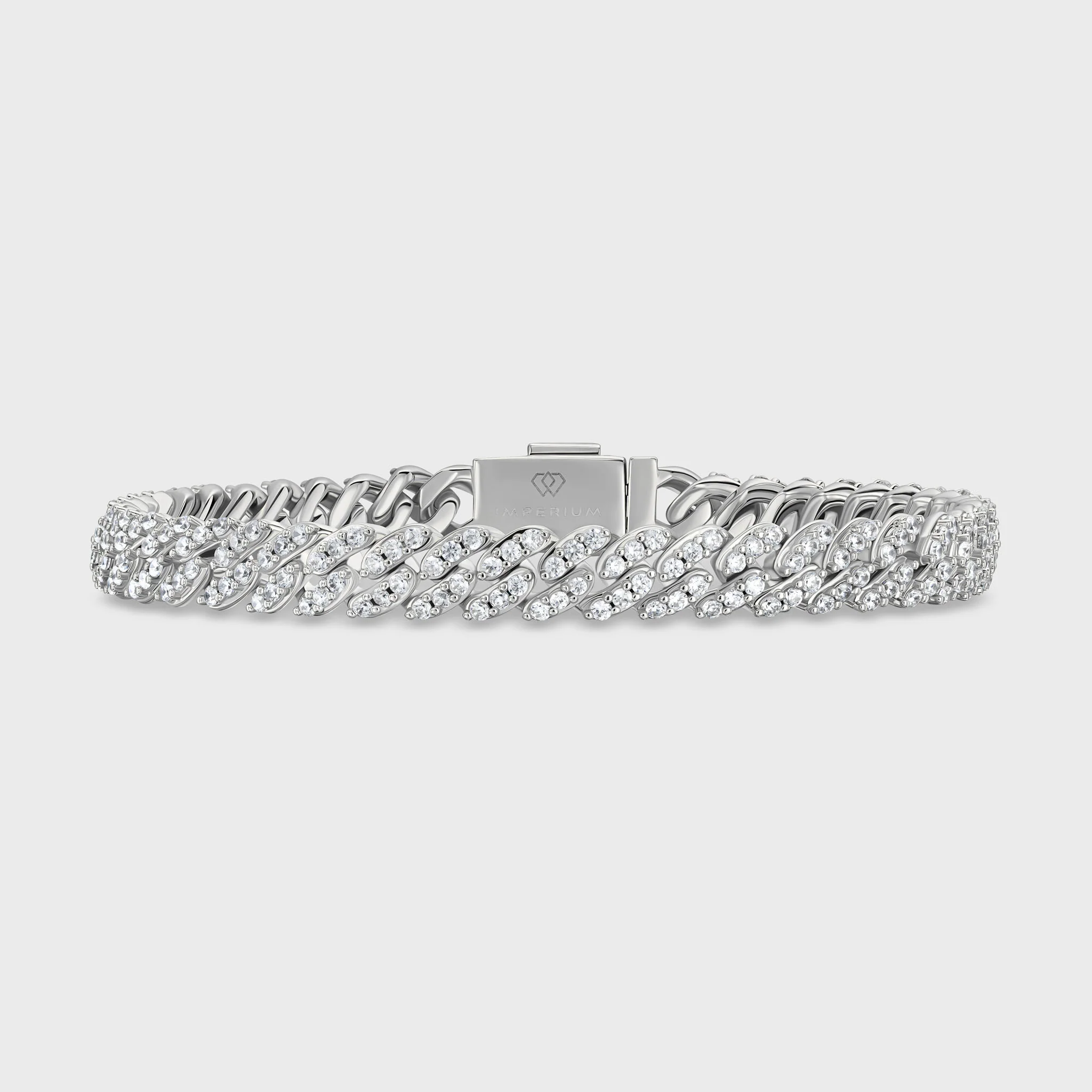 Iced Cuban Chain + Bracelet (Silver) - 8mm - Image 4