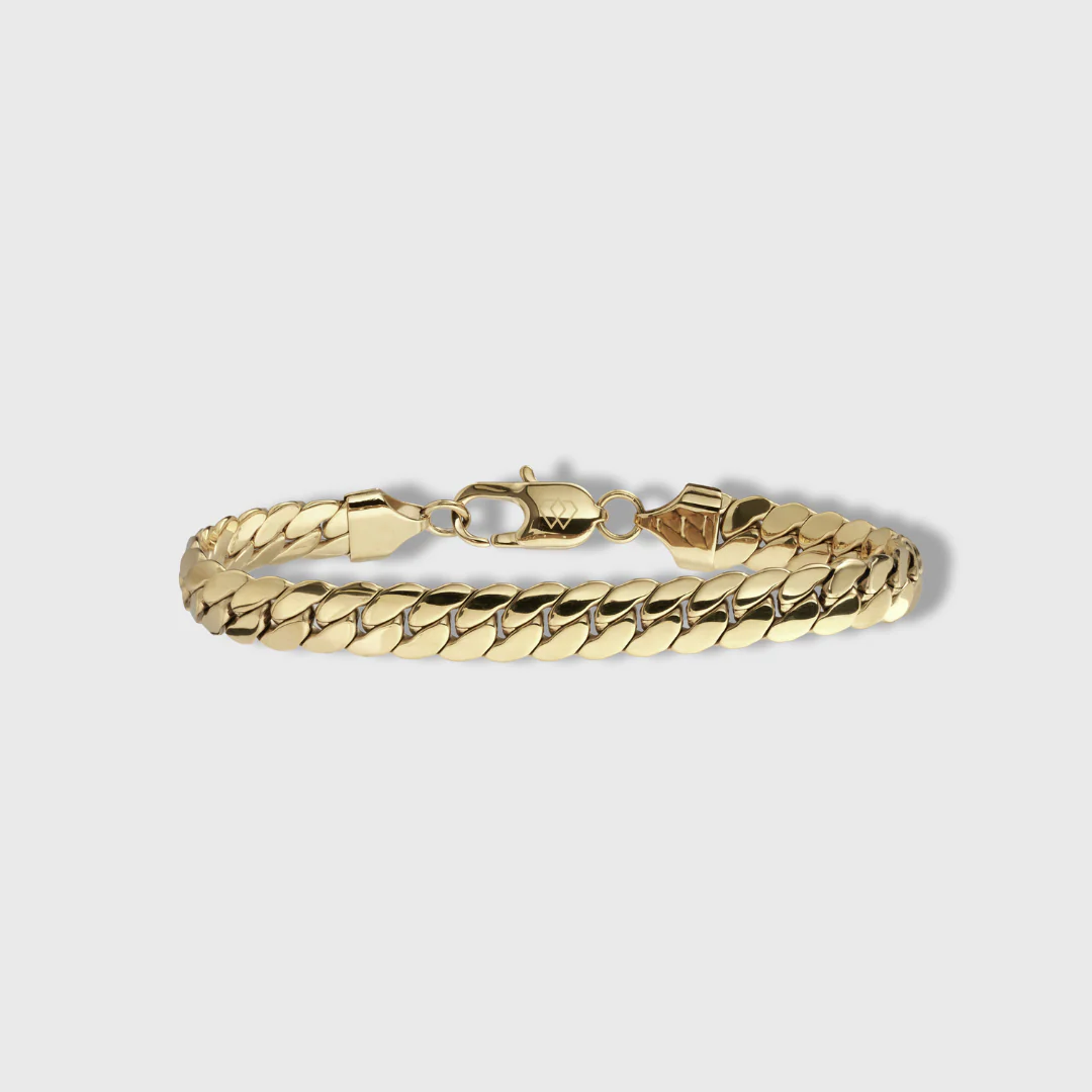 Miami Cuban Link Chain + Bracelet (Gold) - 8mm - Image 5