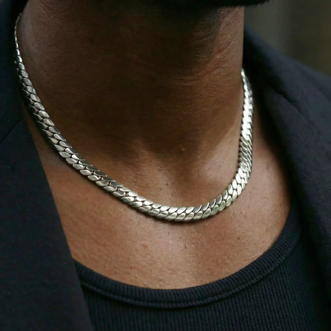 Miami Cuban Link Chain (Silver) - 8mm - Image 6