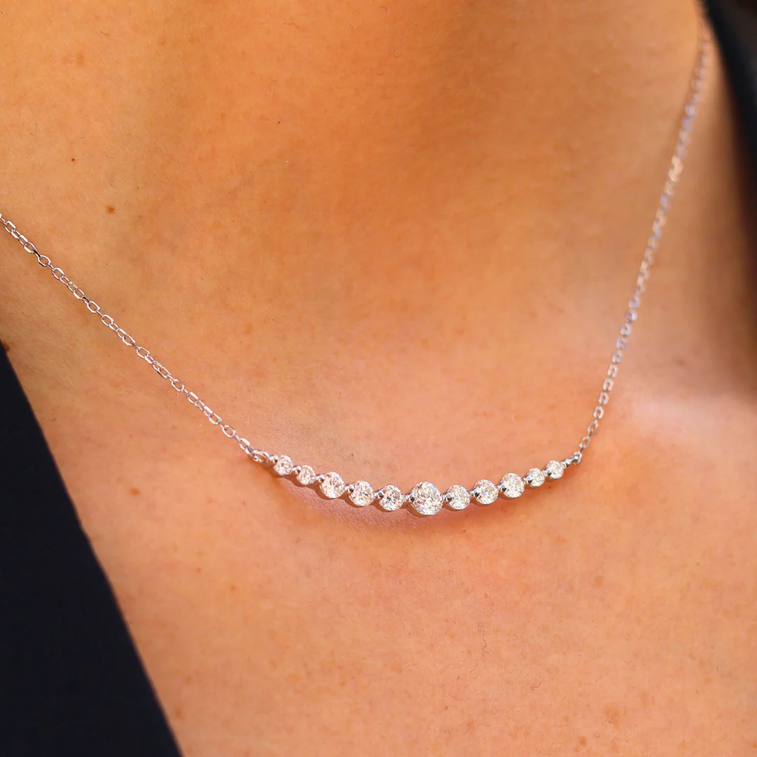 Moissanite Aurora Necklace (Silver) - Image 4