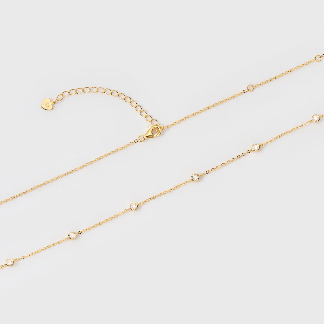 Moissanite Novem Necklace (Gold) - Image 3