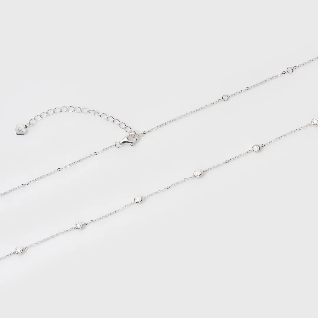 Moissanite Novem Necklace (Silver) - Image 3