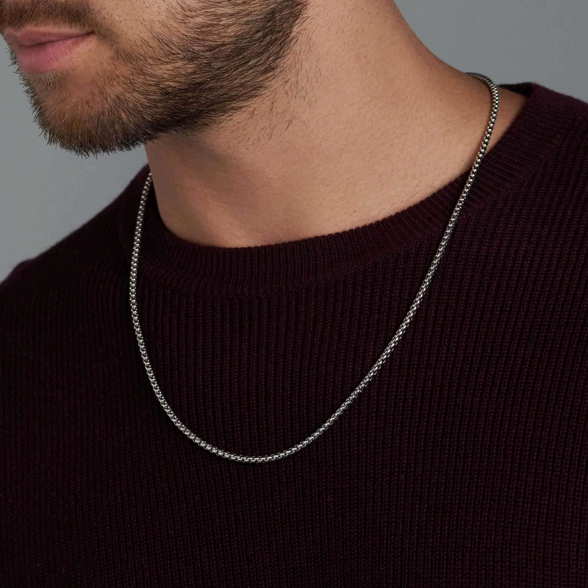 Round Box Chain (Silver) - 3mm - Image 5