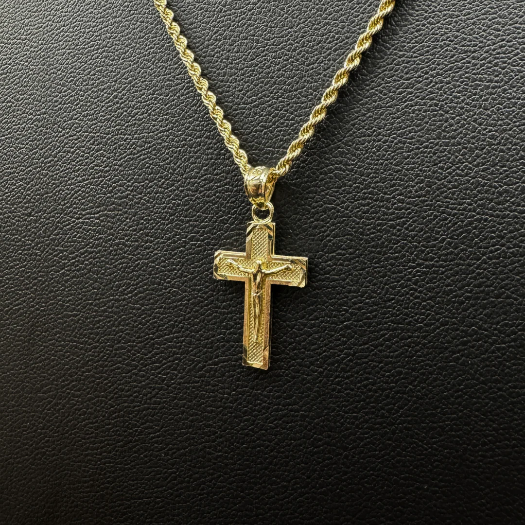 Solid Gold Cross Pendant - Image 2