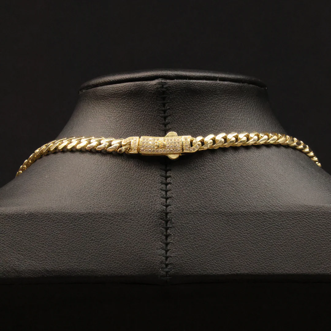 Solid Gold Cuban Link Chain - 5mm - Image 3