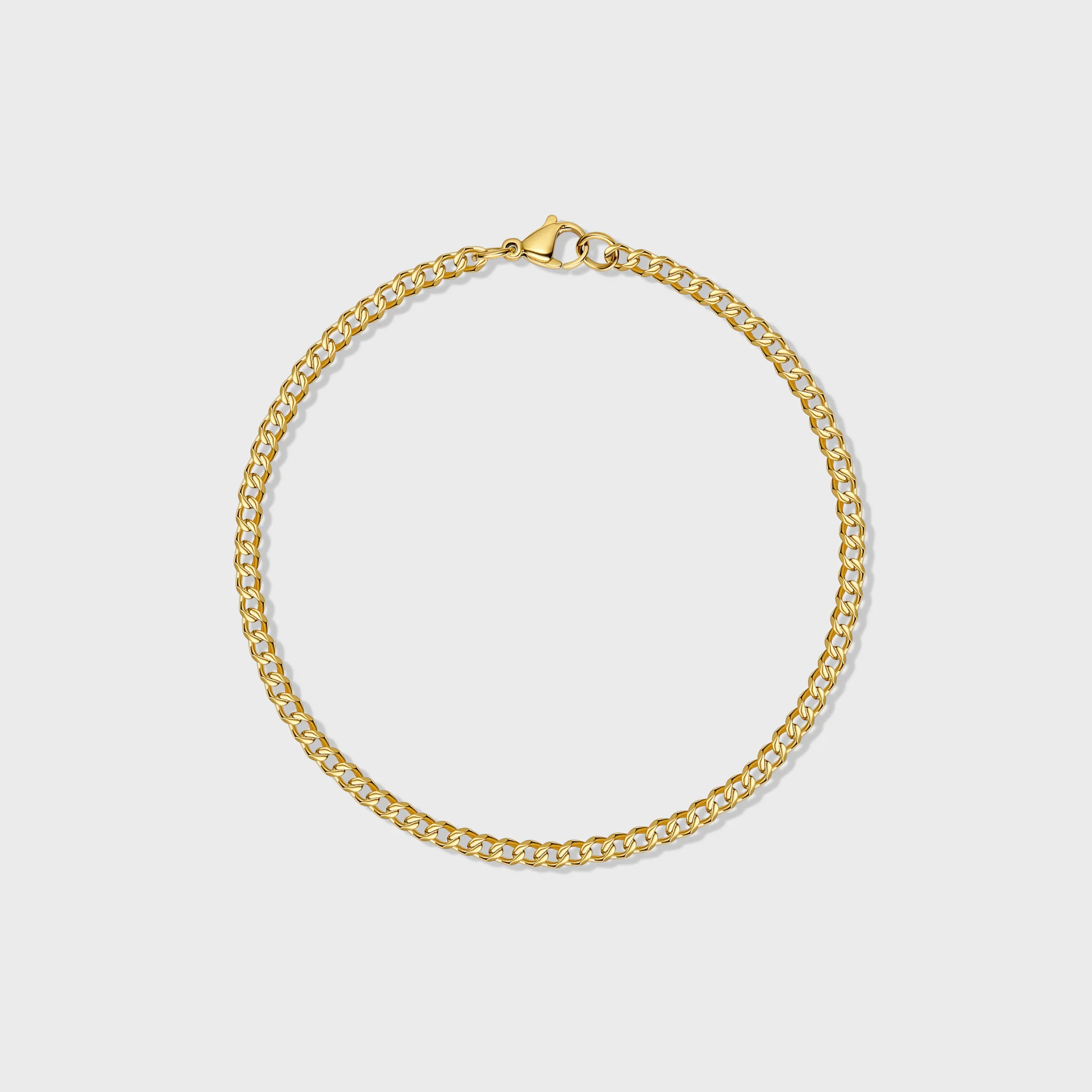 Micro Cuban Link Chain + Bracelet (Gold) - 3mm - Image 5